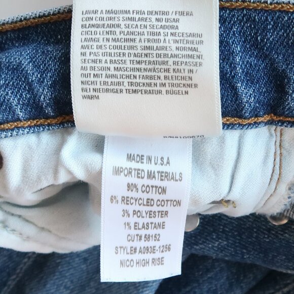 Agolde Riley High Rise Straight Crop Stretch Skinny Button Fly Denim Jeans 24 - Picture 9 of 15